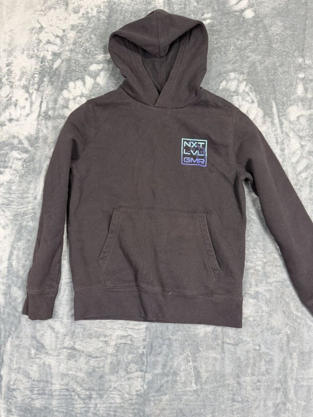 Tek Gear NXT LVL GMR Black Hoodie With Retro Gamer Graphics Size L Boys